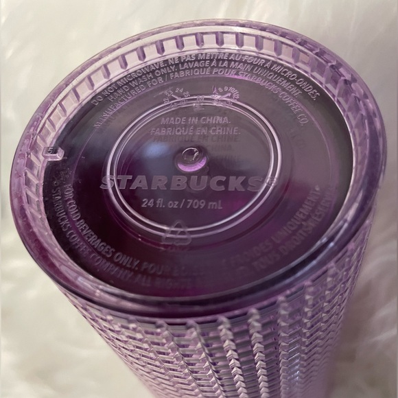 NEW NEVER USED Starbucks tumbler 24 oz venti cup iridescent purple bling jewel - Picture 15 of 15